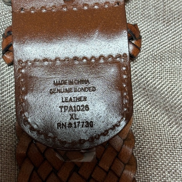 Genuine Leather Double Braided Belt Size XL main image 9